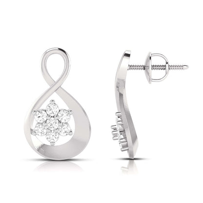 Infinity Floral Cluster Earrings