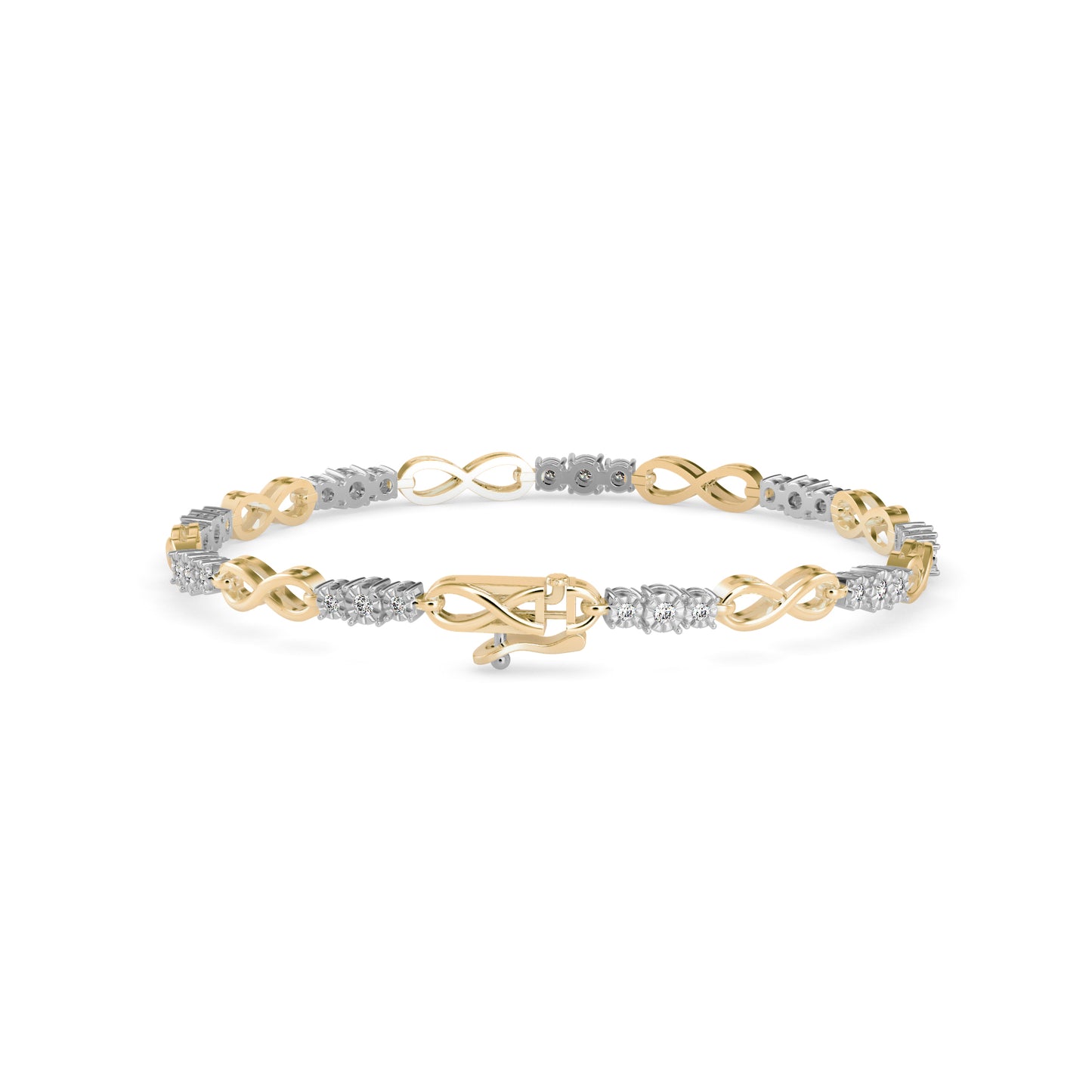 Infinity Link Diamond Bracelet