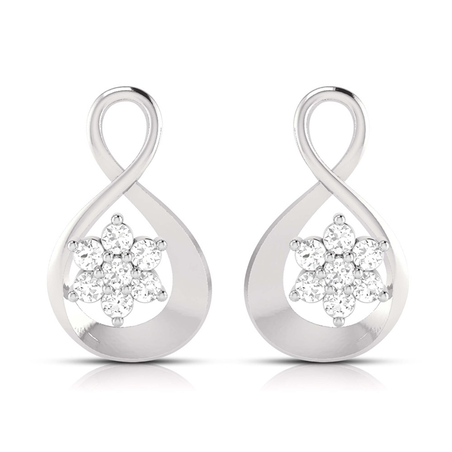 Infinity Floral Cluster Earrings - Origine Diamonds lab-grown diamond jewellery