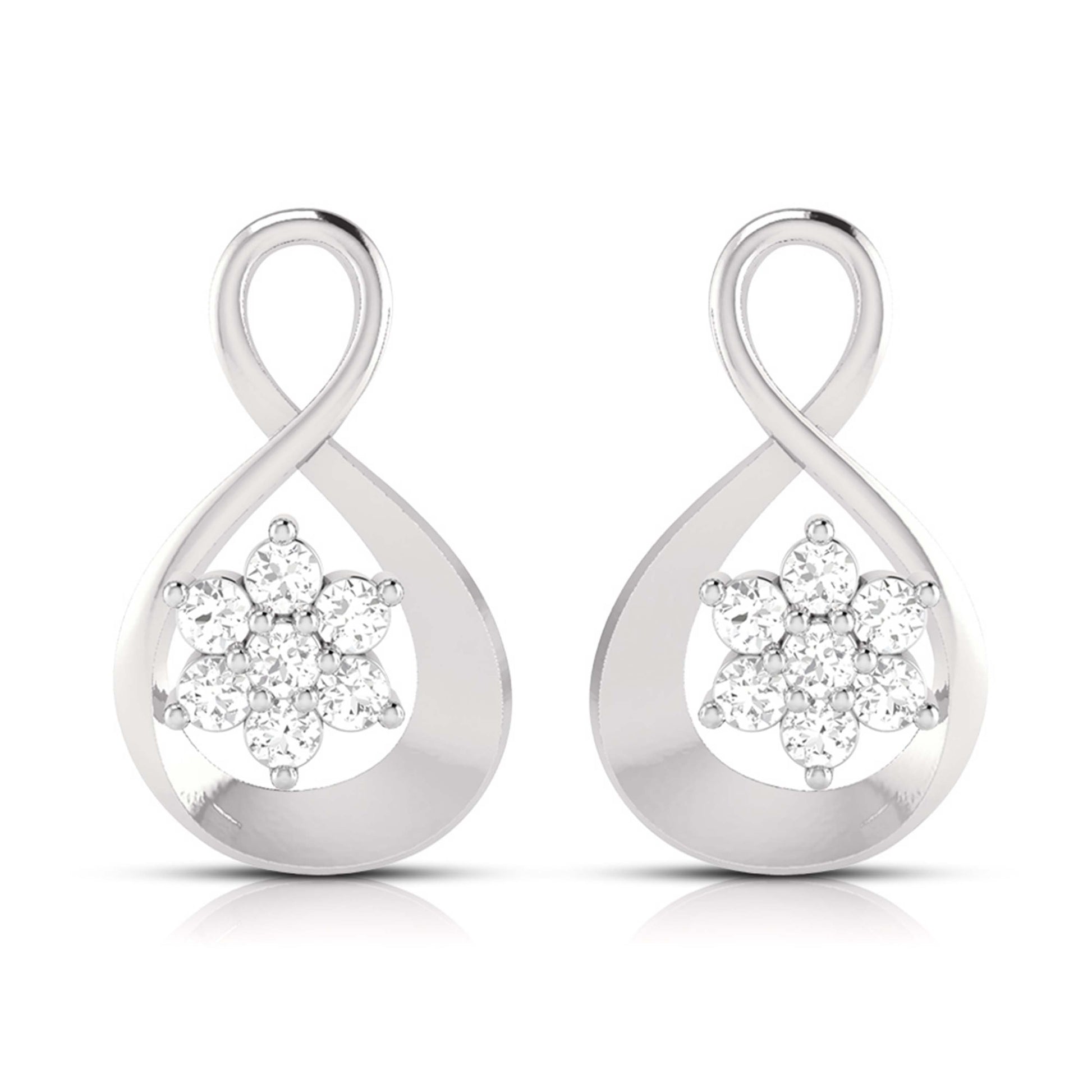Infinity Floral Cluster Earrings - Origine Diamonds lab-grown diamond jewellery