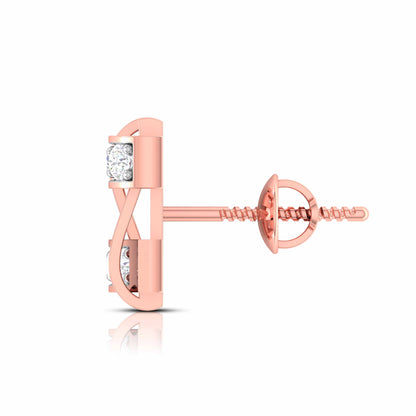 Geometric Link Diamond Earrings