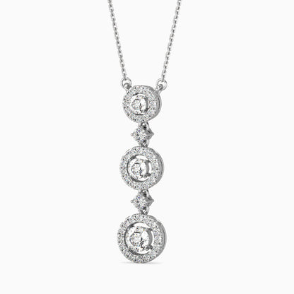 Triple Halo Drop Pendant