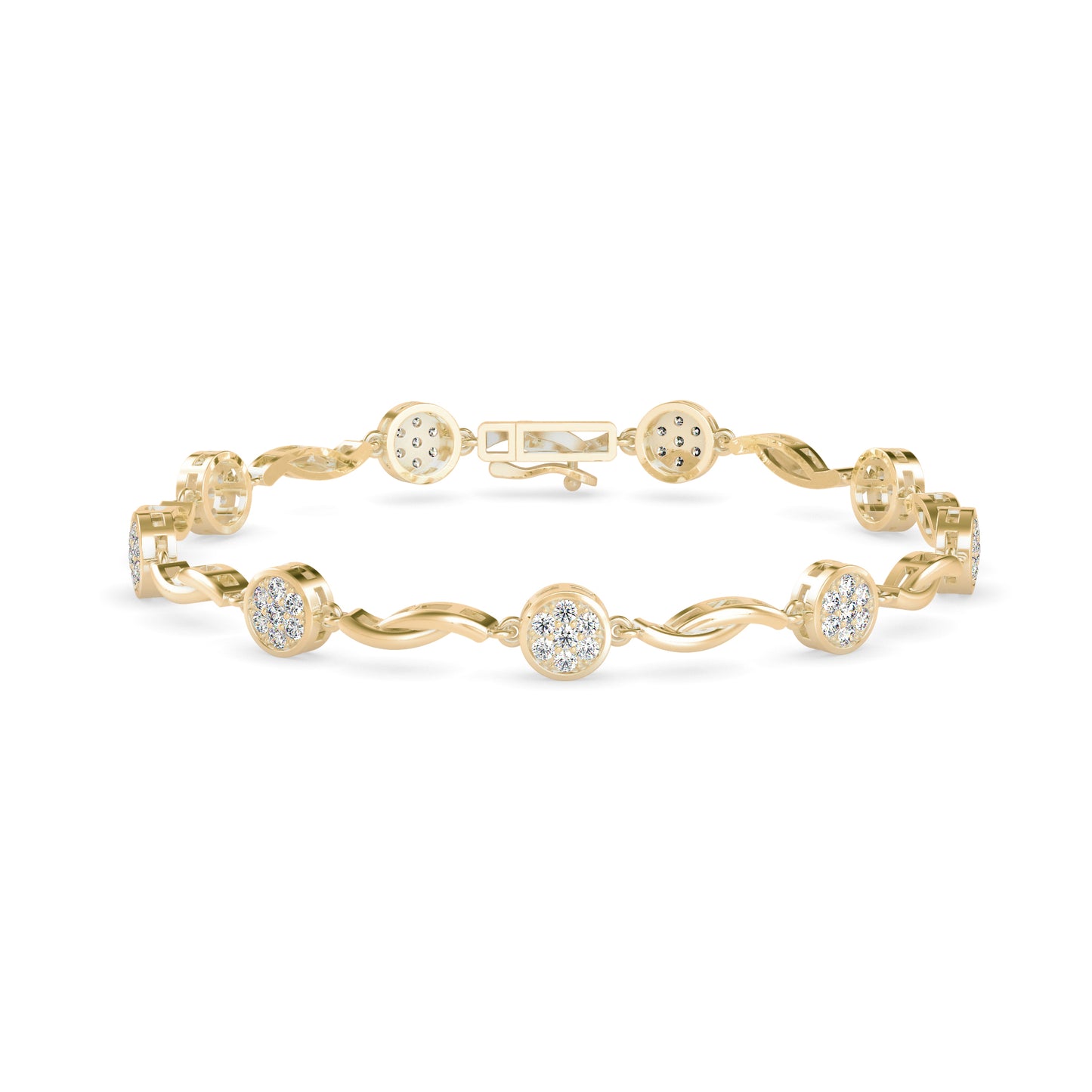 Swirl Station Diamond Bracelet