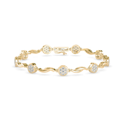 Swirl Station Diamond Bracelet