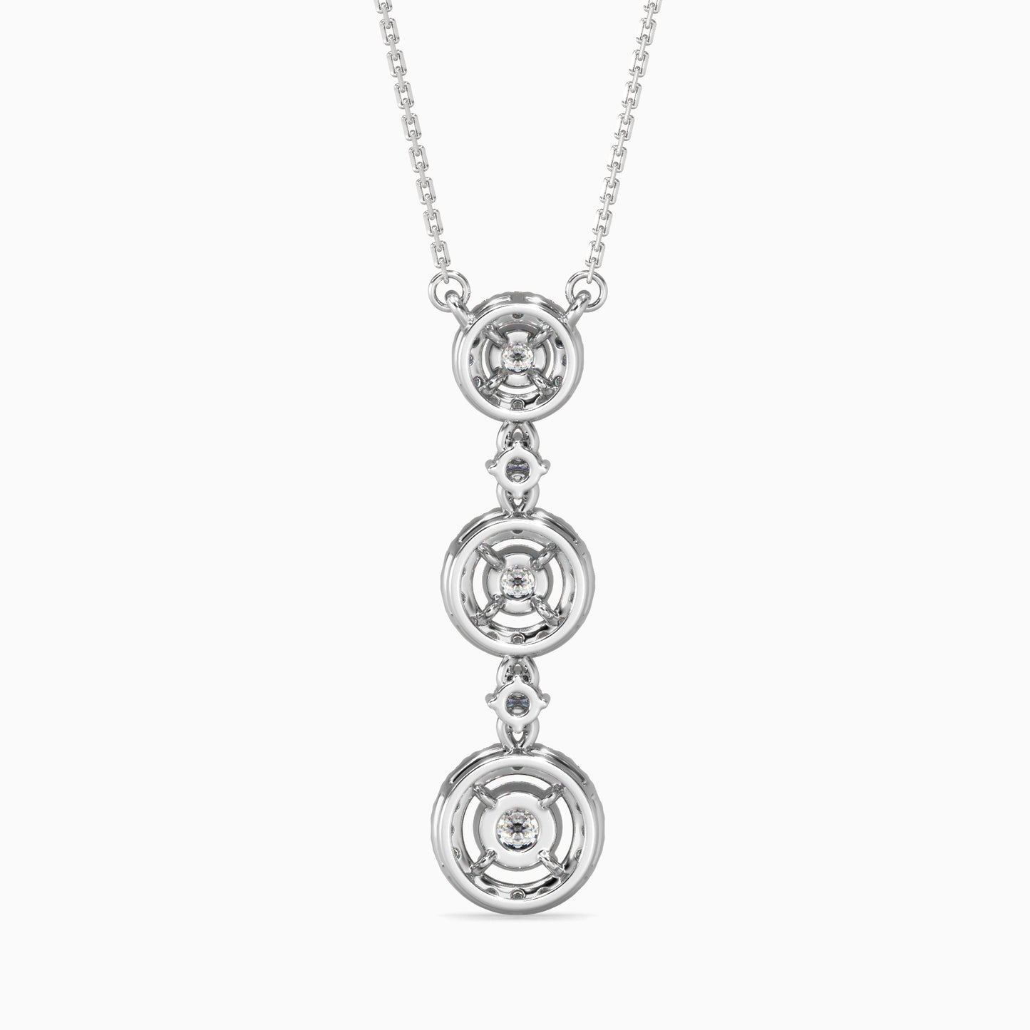 Triple Halo Drop Pendant