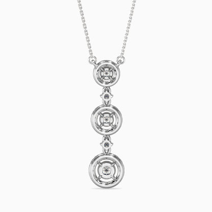 Triple Halo Drop Pendant