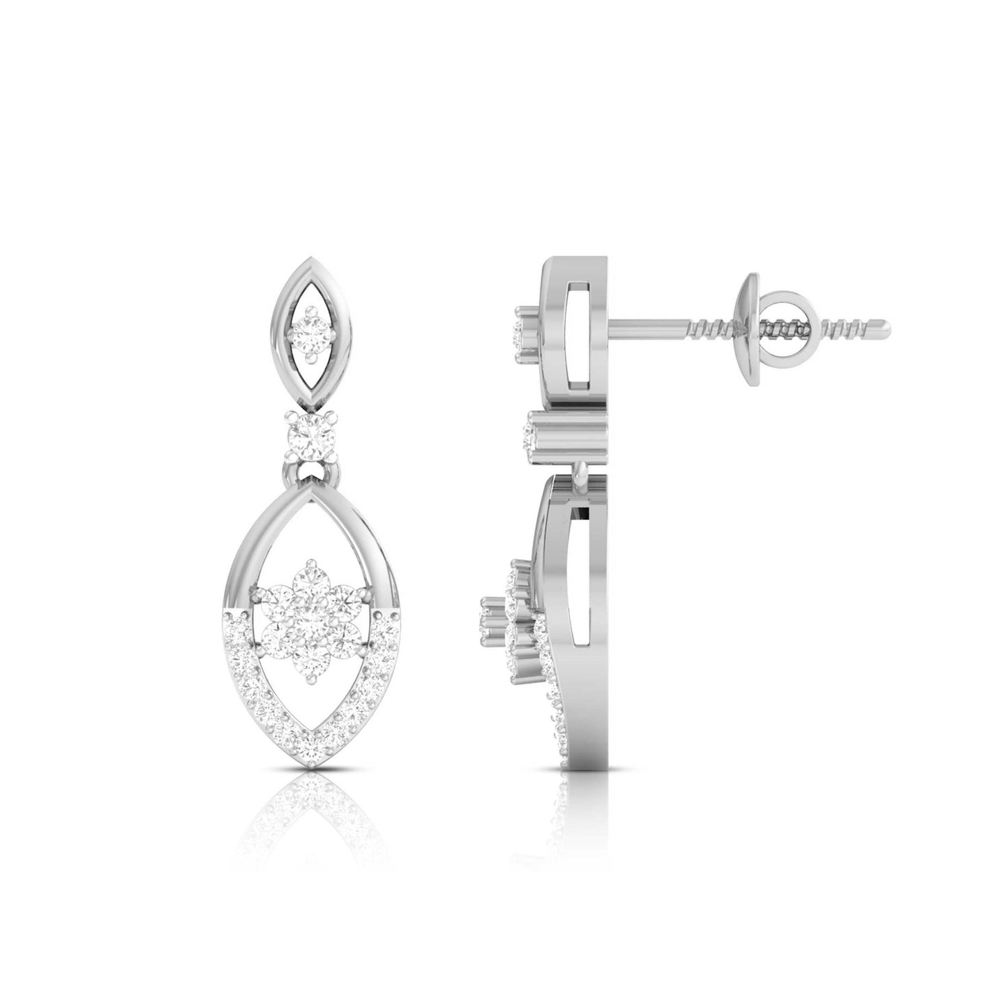 Marquise Frame Drop Earrings