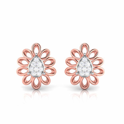 Pear Blossom Diamond Earrings