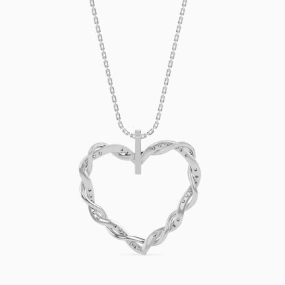 Twisted Heart Outline Pendant