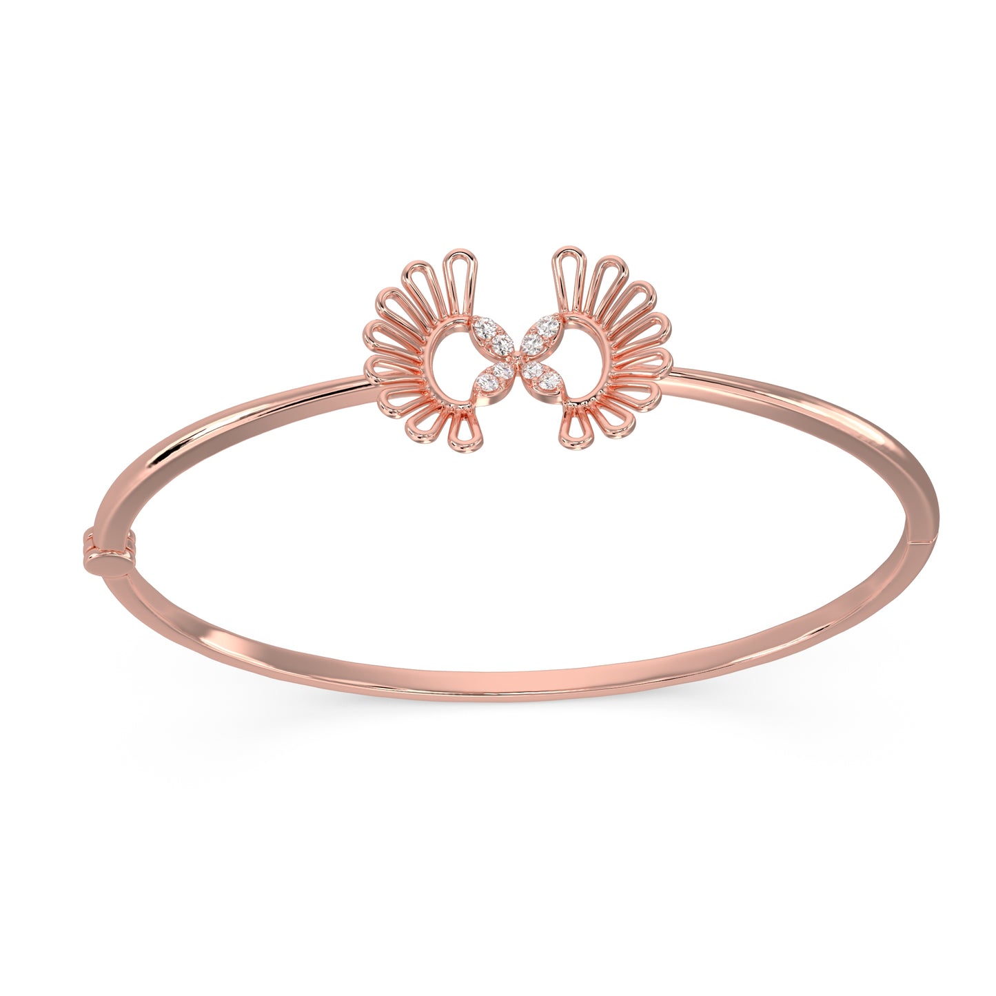 Ribbon Bow Diamond Bangle