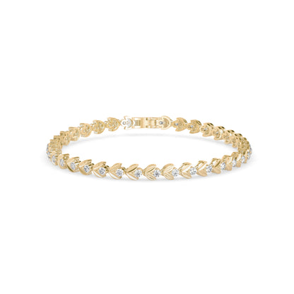 Heart Tennis Diamond Bracelet