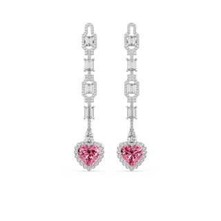 Deco Heart Drop Earrings