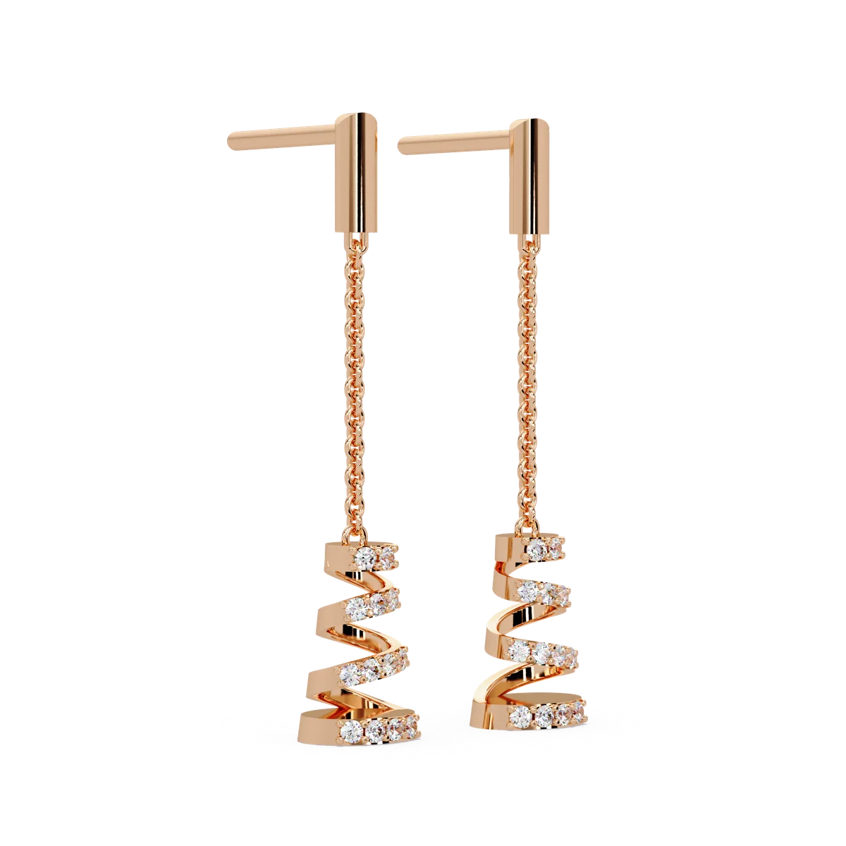 Twirling Ribbon Lariat Earrings
