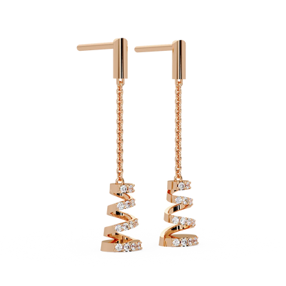 Twirling Ribbon Lariat Earrings