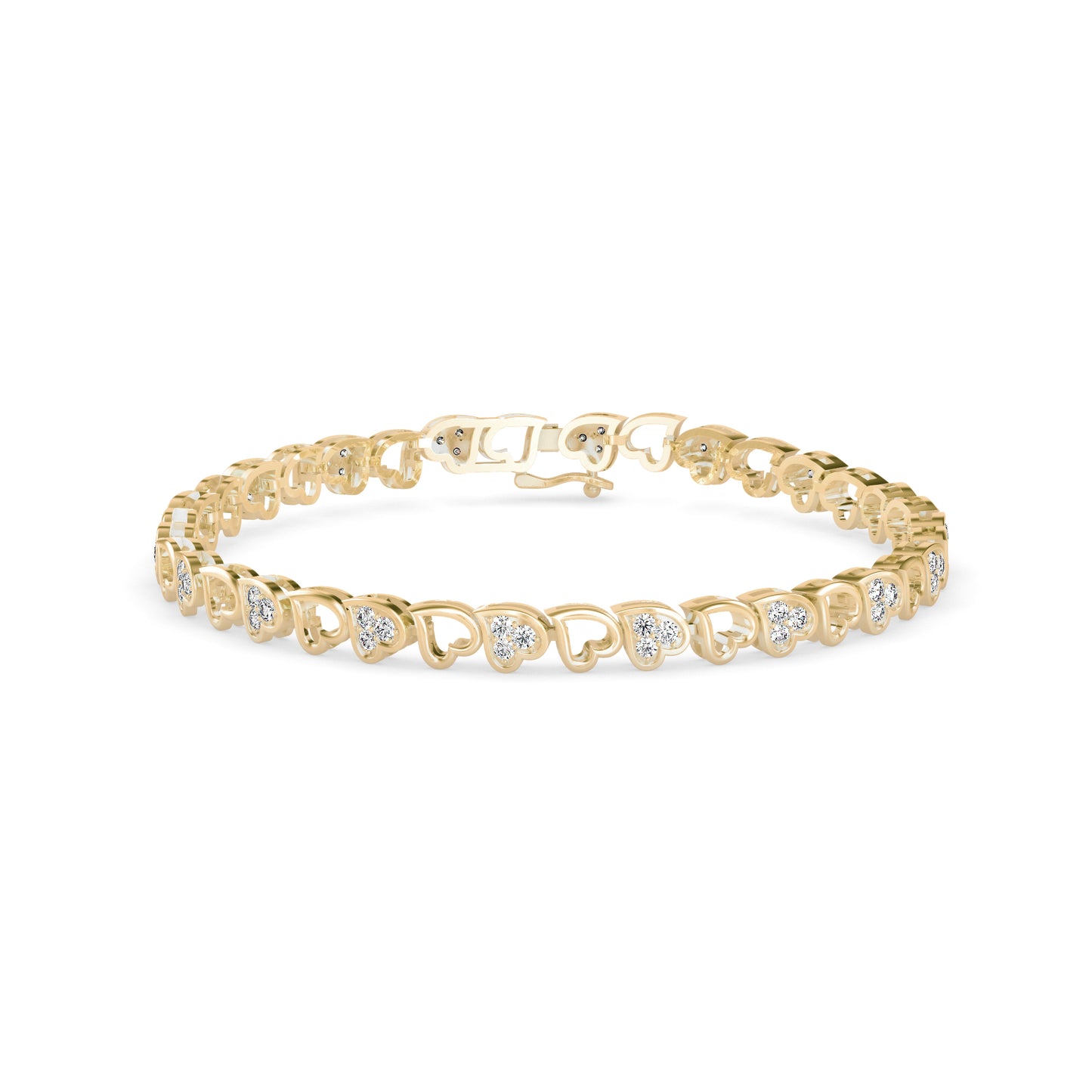 Linked Heart Diamond Bracelet