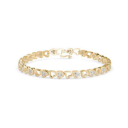 Linked Heart Diamond Bracelet