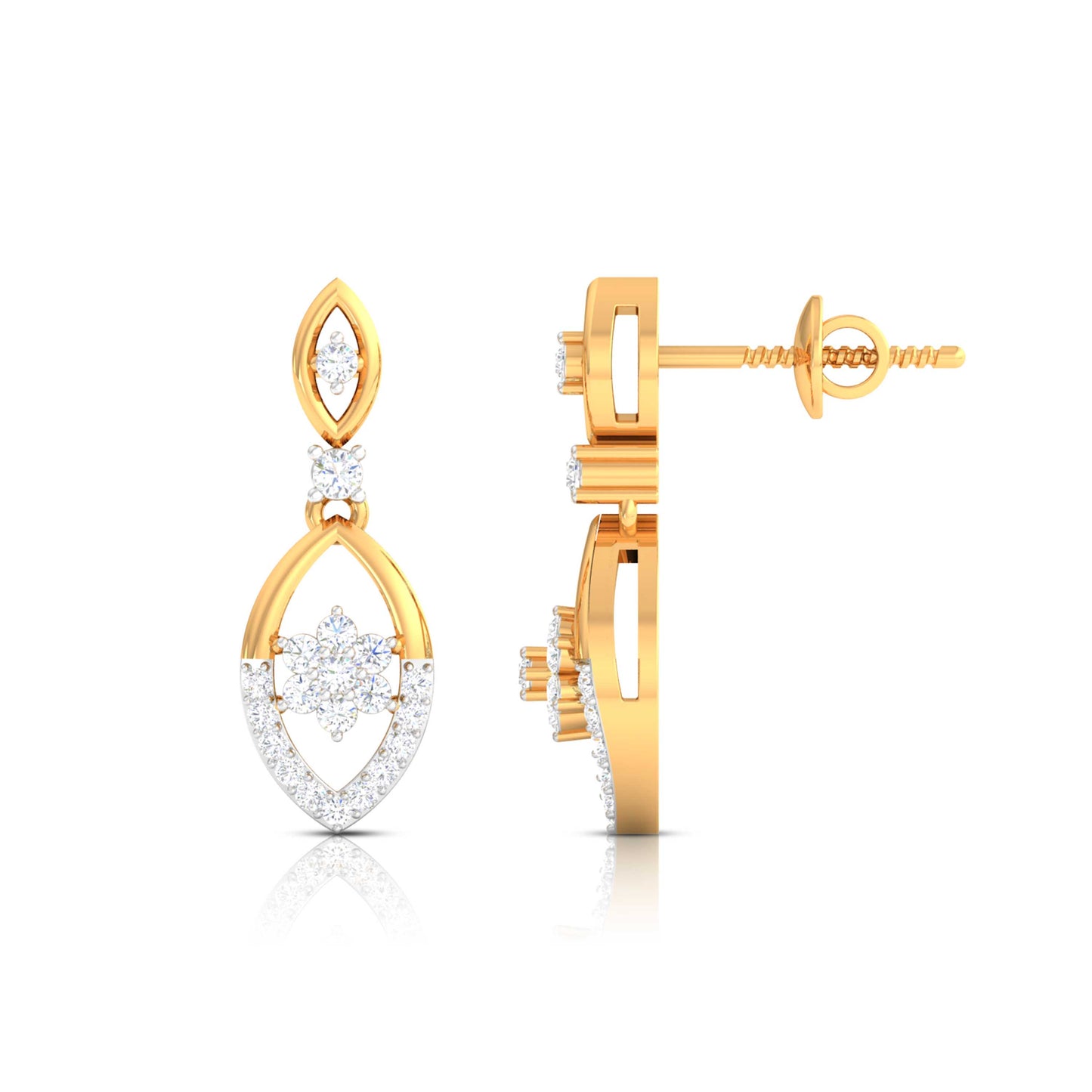 Marquise Frame Drop Earrings