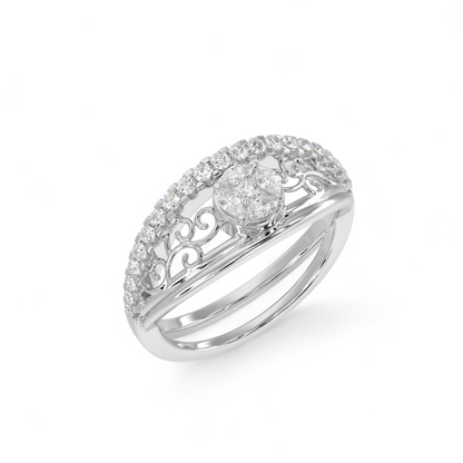 Filigree Dome Diamond Ring