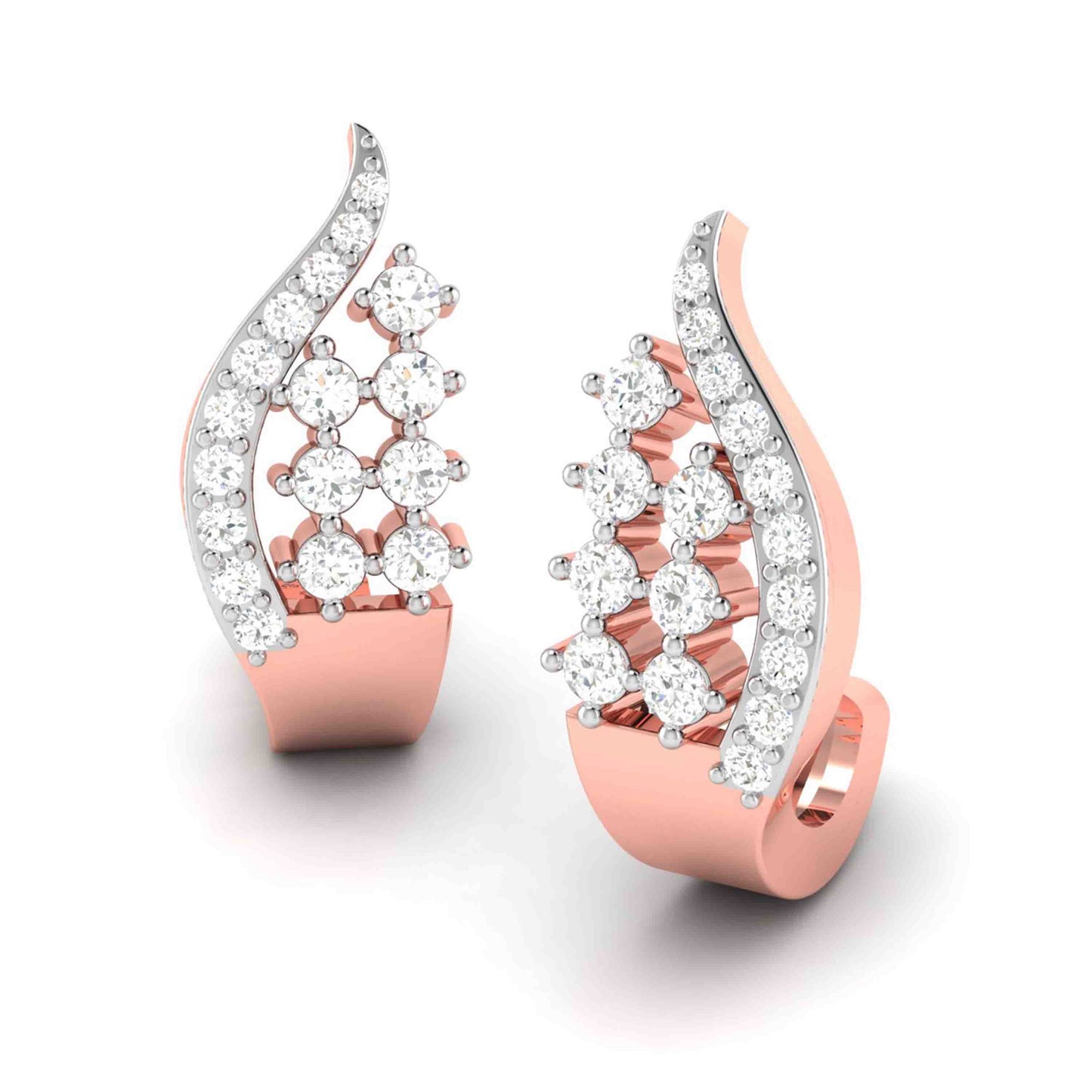 Feathered Wing Diamond Earrings