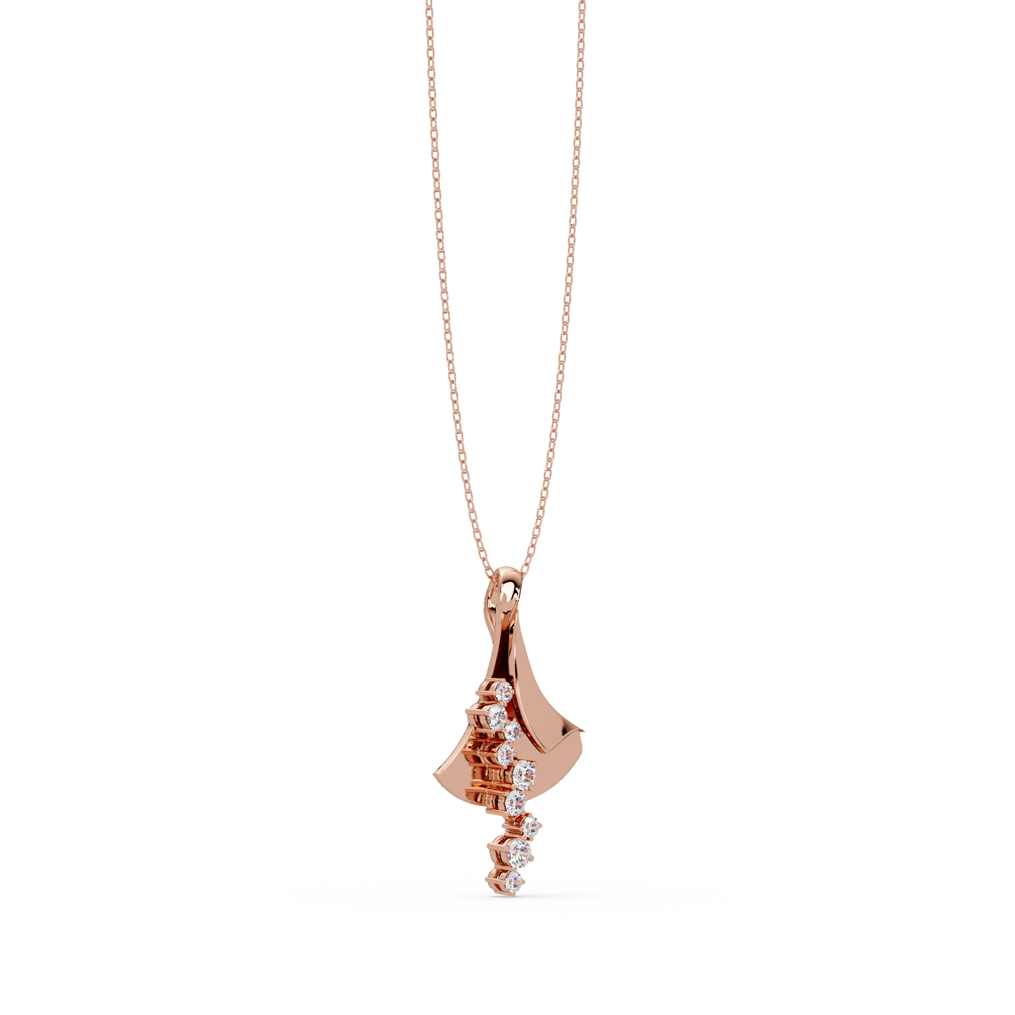 Calla Lily Diamond Pendant