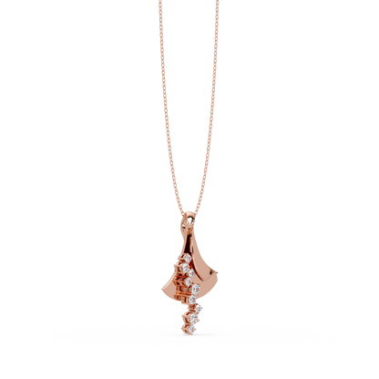 Calla Lily Diamond Pendant