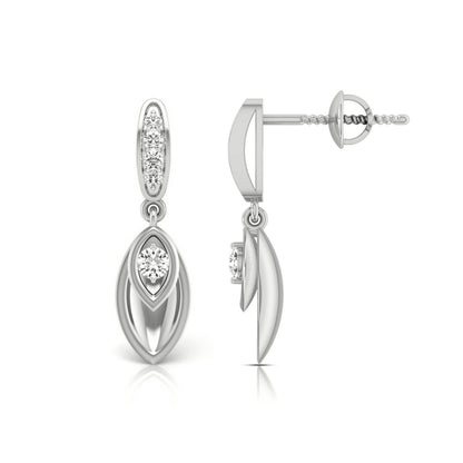 Marquise Fluted Drop Earrings