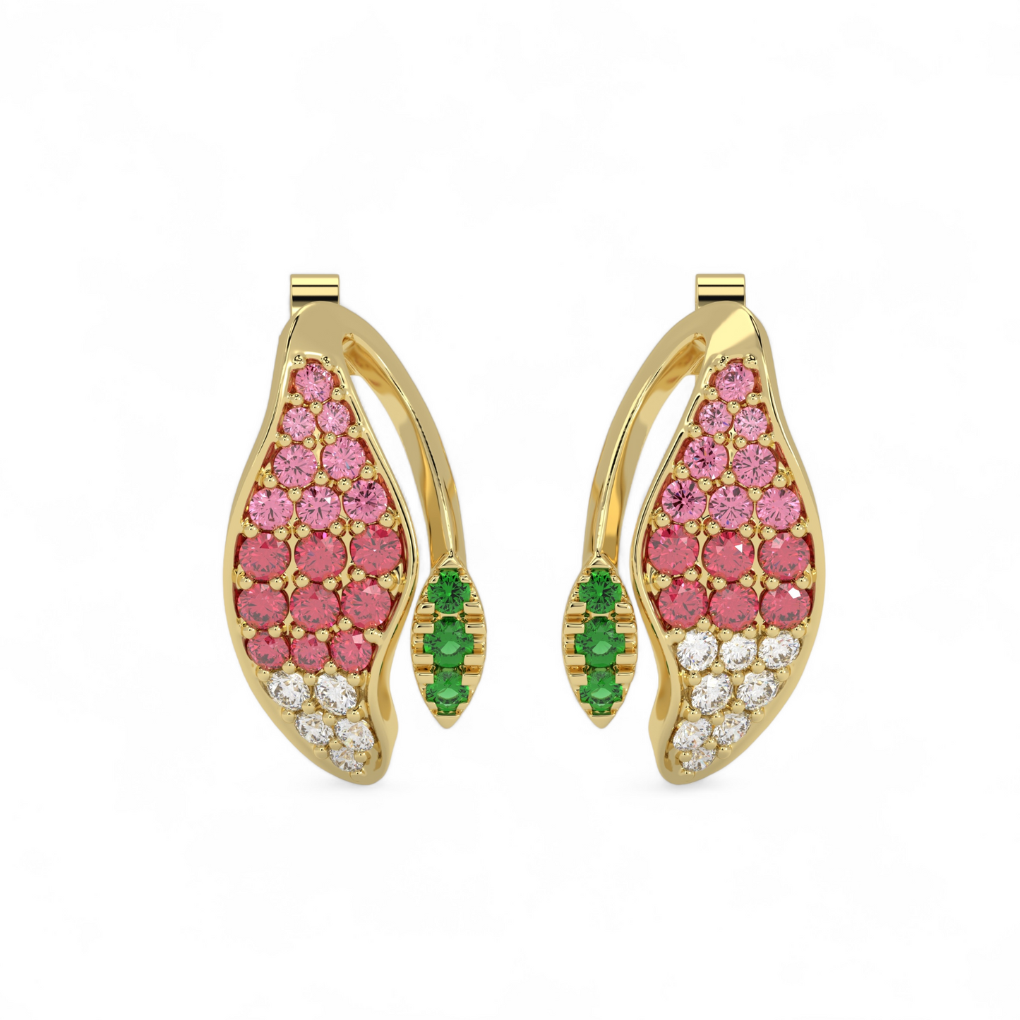 Pink Petal Gemstone Earrings - Origine Diamonds lab-grown diamond jewellery