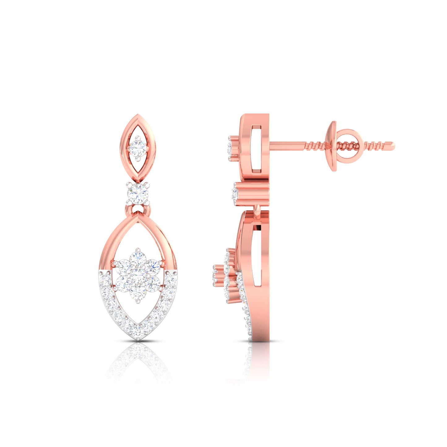 Marquise Frame Drop Earrings