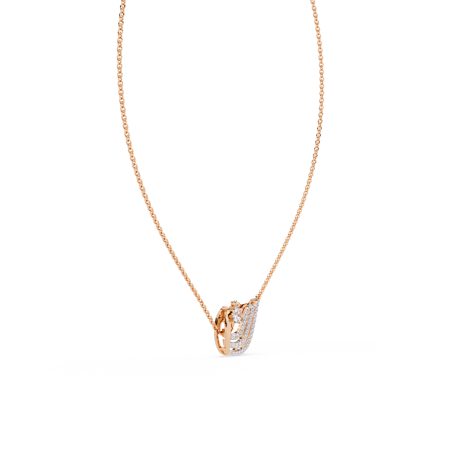 Petite Swan Diamond Necklace