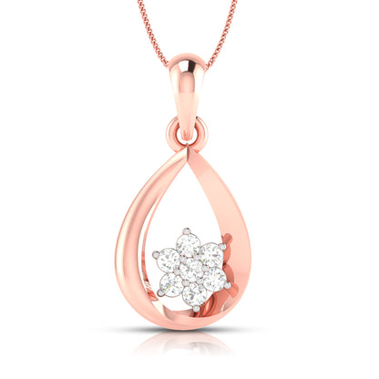 Teardrop Blossom Swirl Pendant