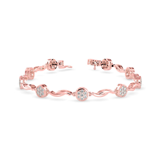 Swirl Station Diamond Bracelet