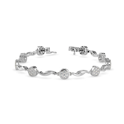 Swirl Station Diamond Bracelet