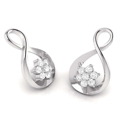 Infinity Floral Cluster Earrings