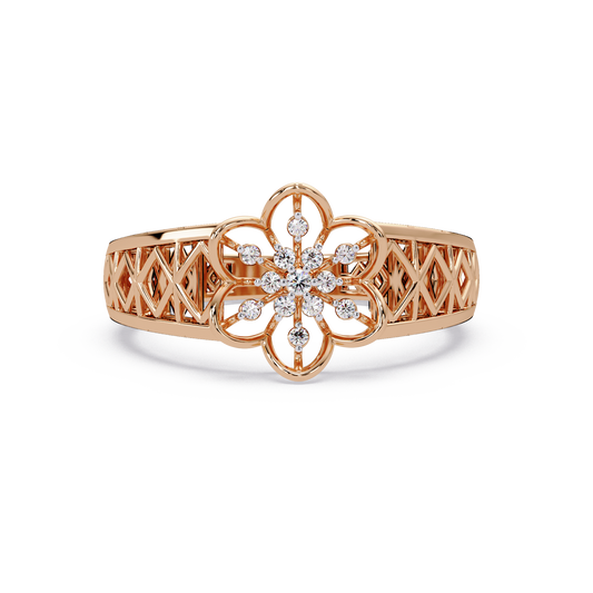 Lattice Blossom Dome Ring - Origine Diamonds lab-grown diamond jewellery