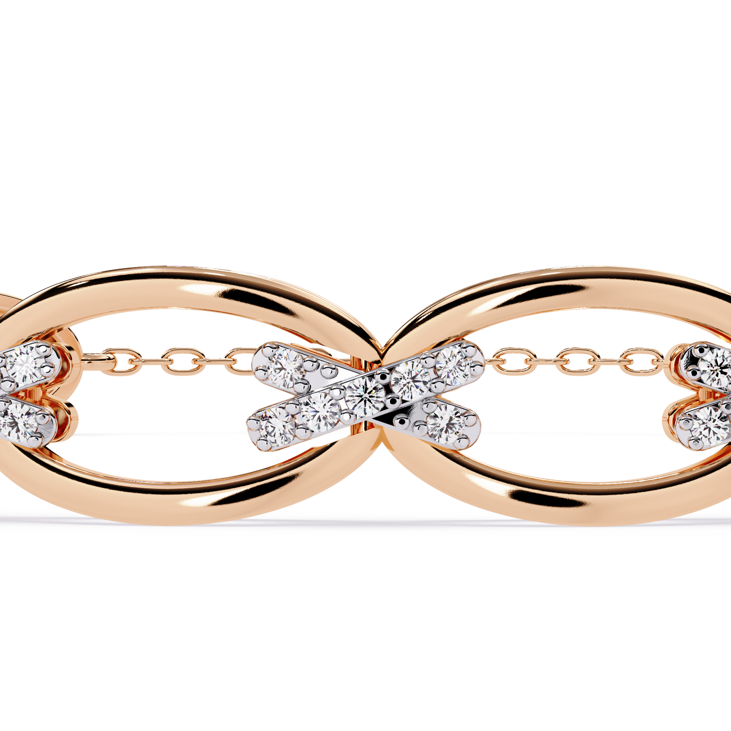 Oval Link Diamond Bracelet