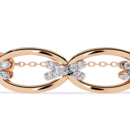 Oval Link Diamond Bracelet
