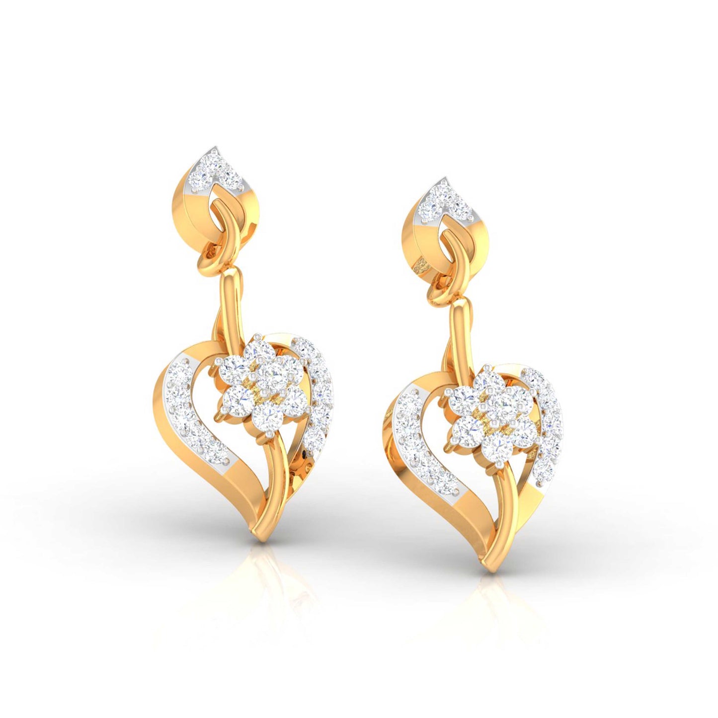 Heart Swirl Blossom Earrings