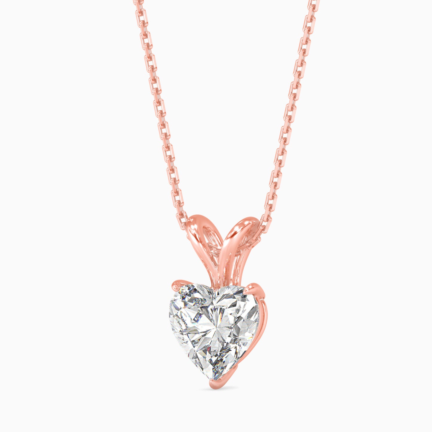 Wrapped Heart Solitaire Pendant