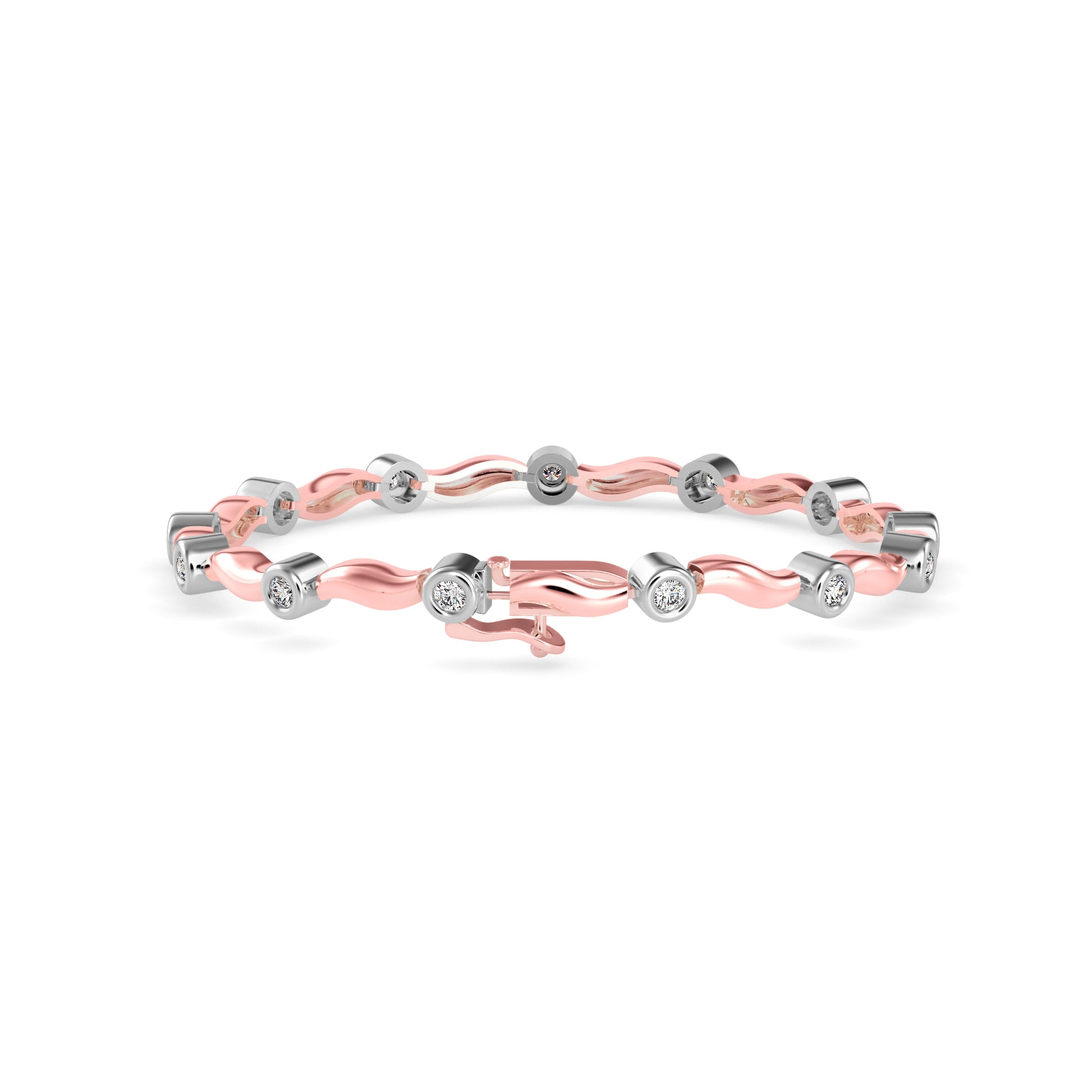 Wave Bezel Diamond Bracelet - Origine Diamonds lab-grown diamond jewellery