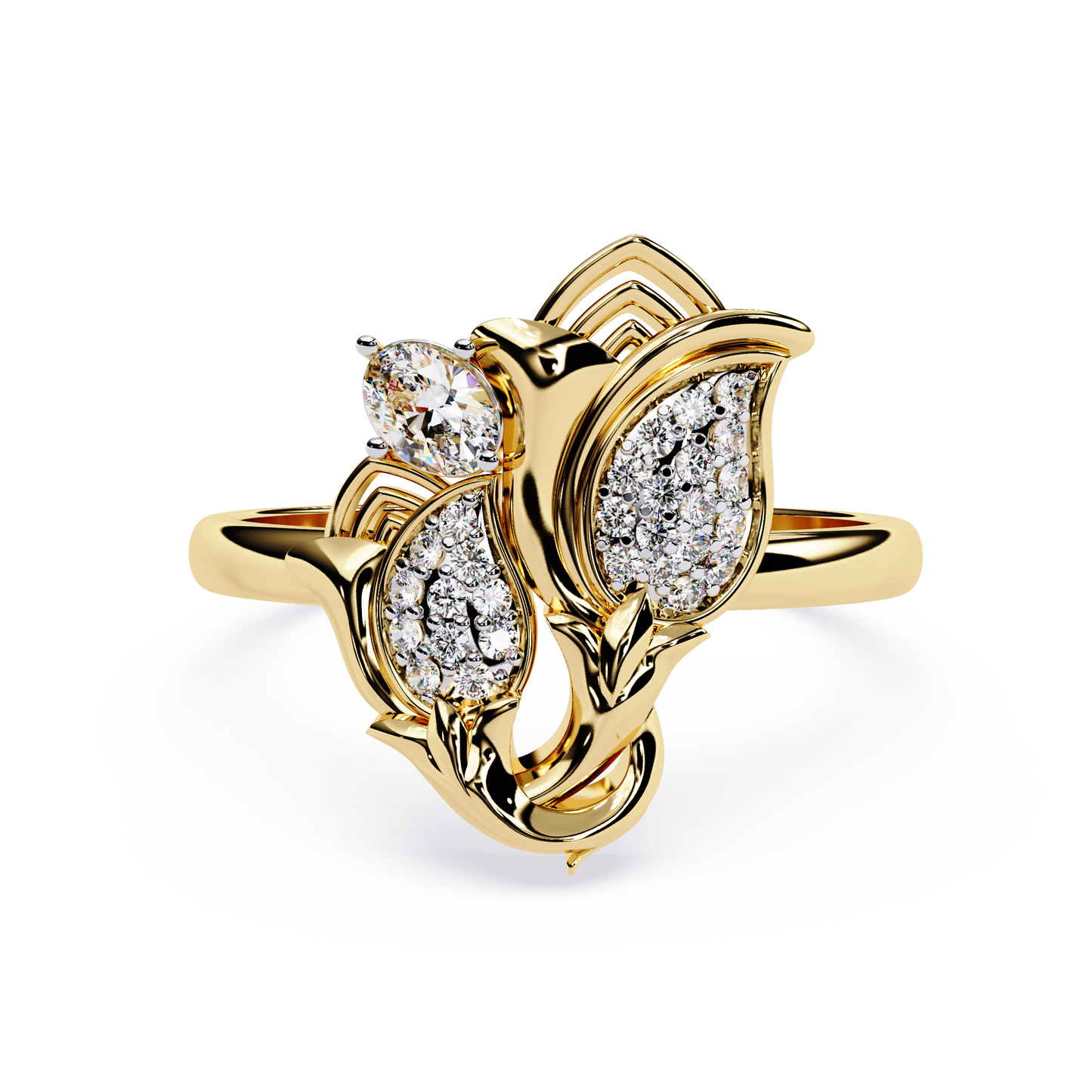 Tulip Marquise Cluster Ring - Origine Diamonds lab-grown diamond jewellery