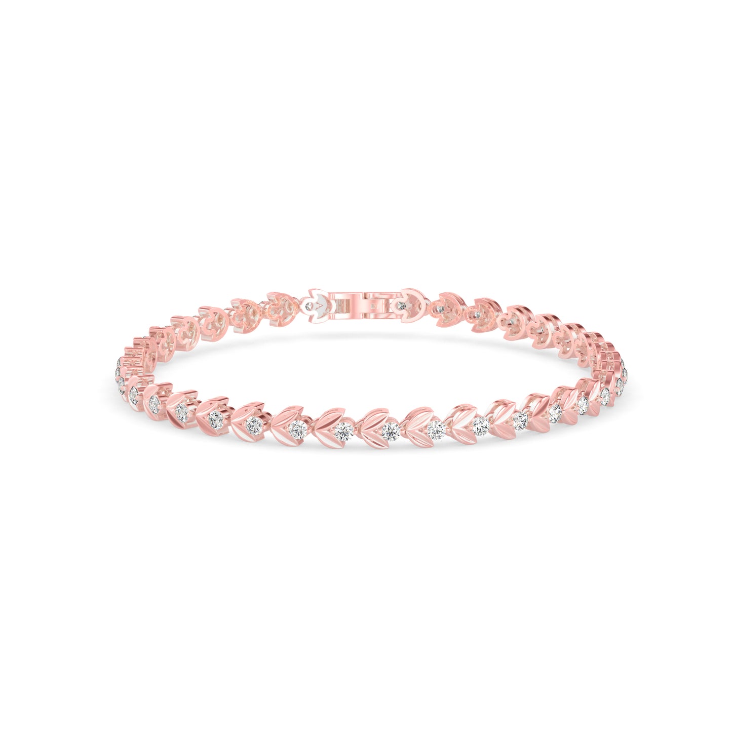 Heart Tennis Diamond Bracelet