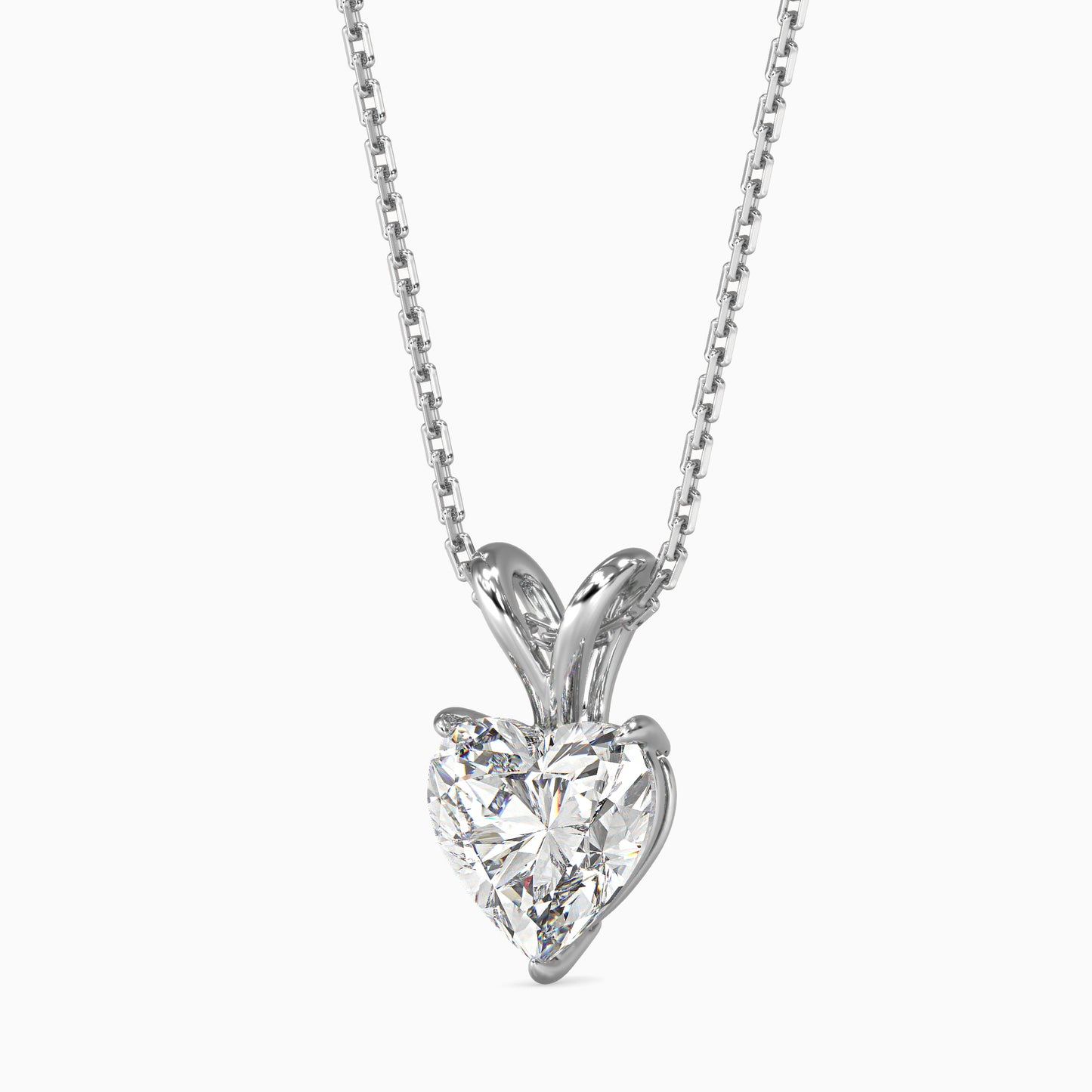 Wrapped Heart Solitaire Pendant