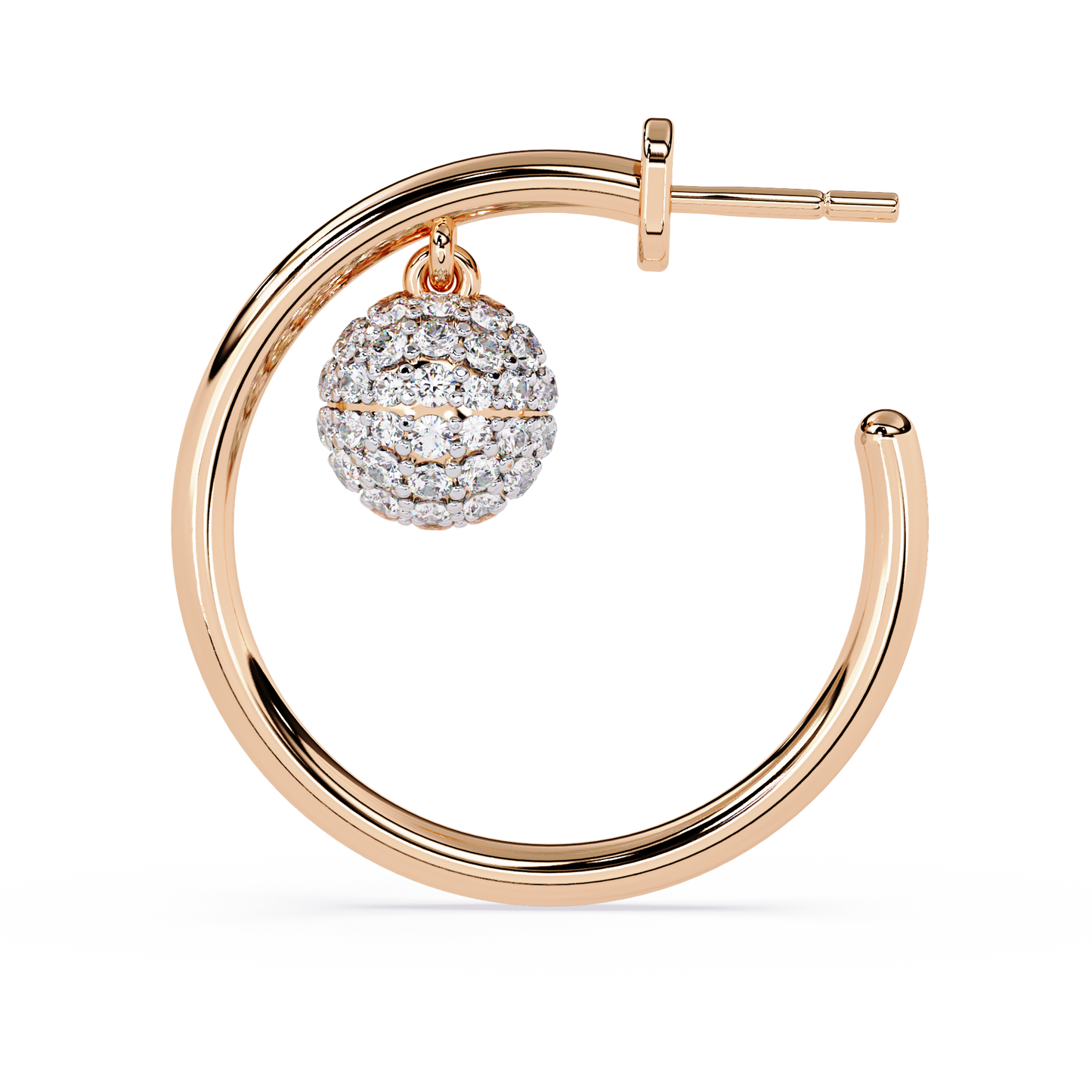 Pavé Sphere Hoop Earrings