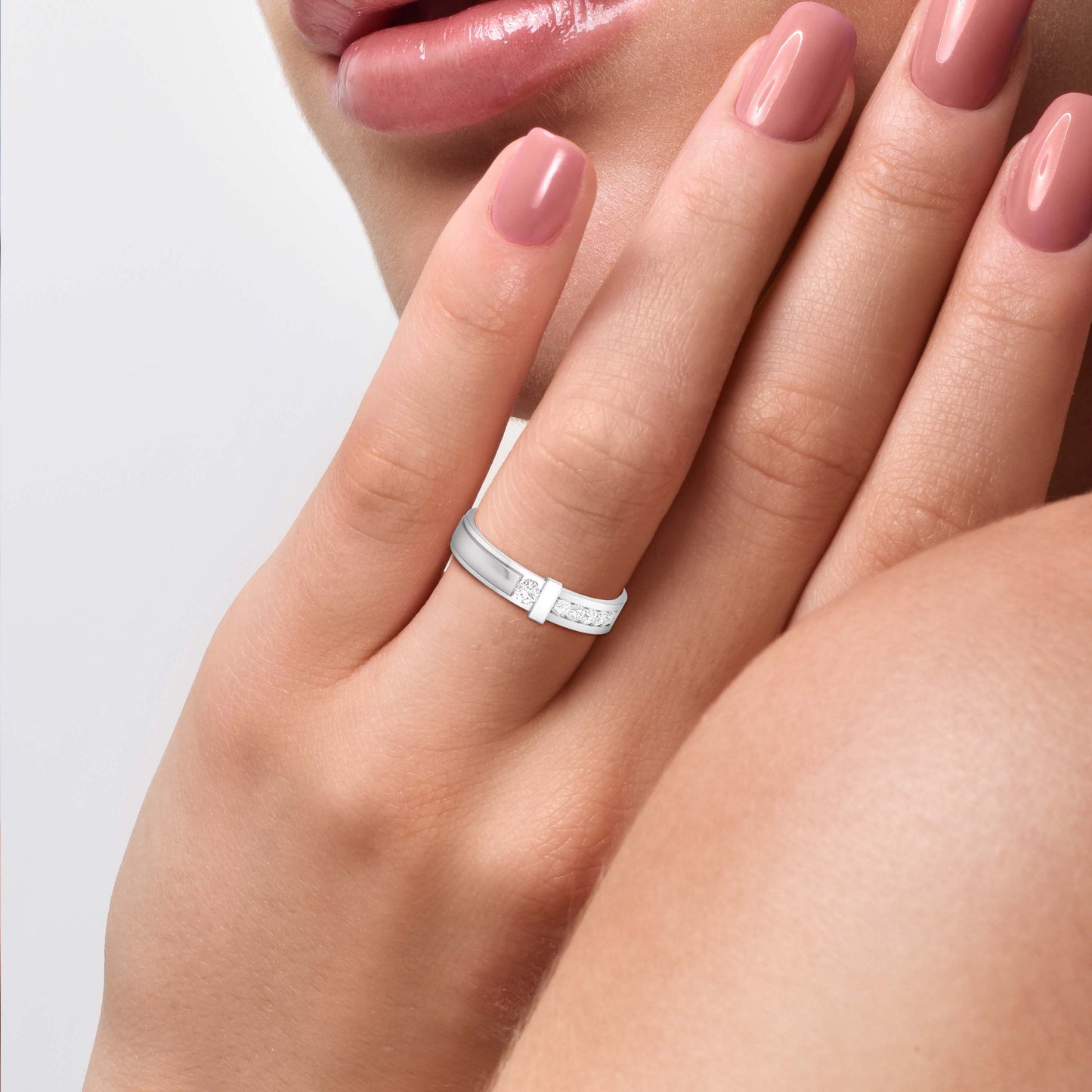 Two-Tone Accent Band Ring - Origine Diamonds lab-grown diamond jewellery