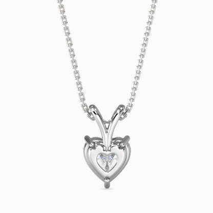Wrapped Heart Solitaire Pendant