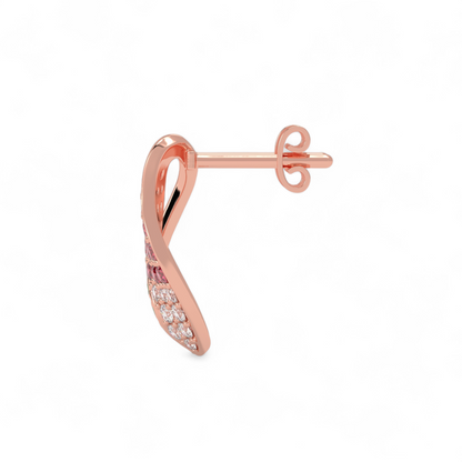 Pink Petal Gemstone Earrings