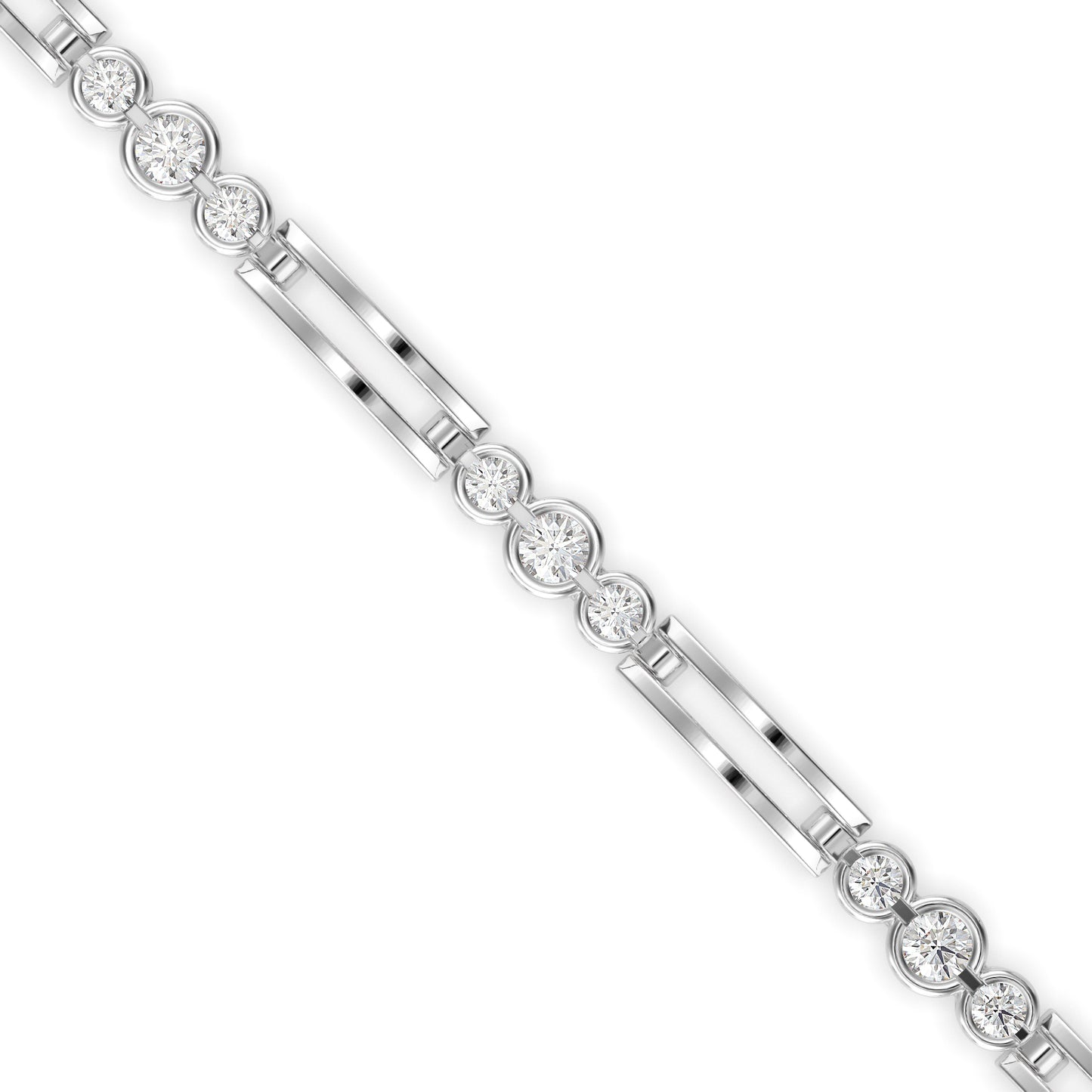 Station Bar Diamond Bracelet