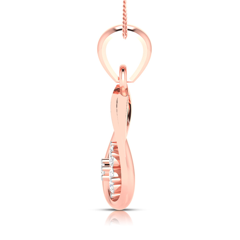 Teardrop Blossom Swirl Pendant