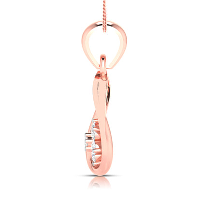 Teardrop Blossom Swirl Pendant