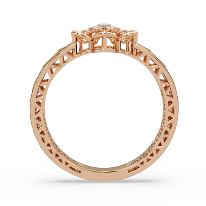 Lattice Blossom Dome Ring